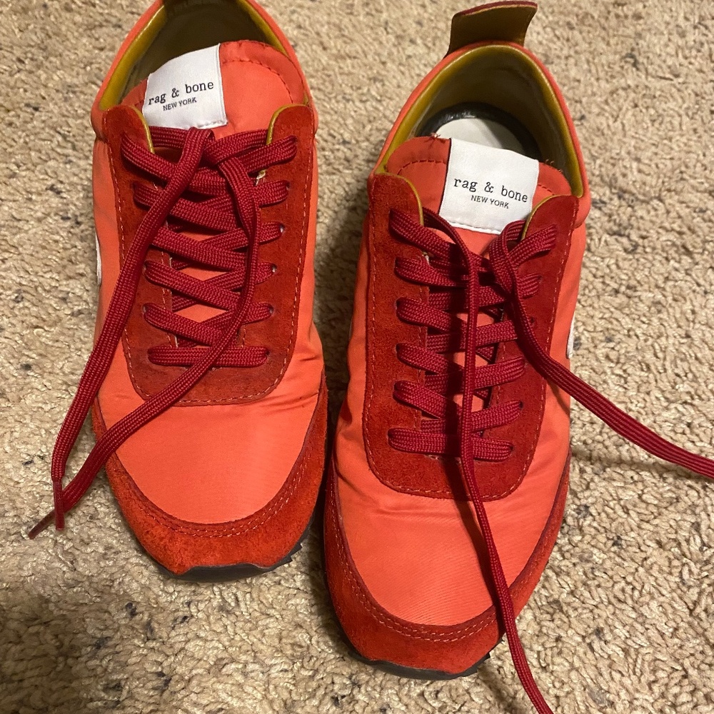 Rag & bone red retro runner sneaker size 8